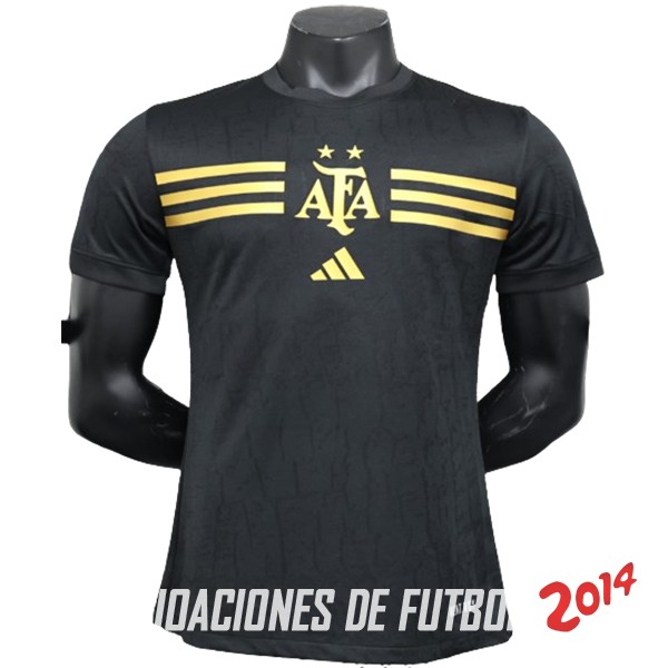 Camiseta Del Argentina Especial Jugadores 2024 Negro Amarillo