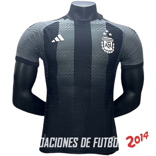Camiseta Del Argentina Especial Jugadores 2024 Negro Gris