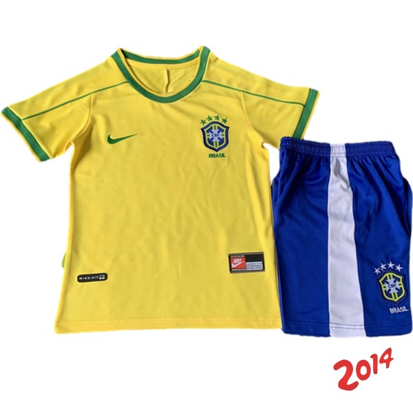 Camiseta Del Brasil Retro Nino Primera 1998