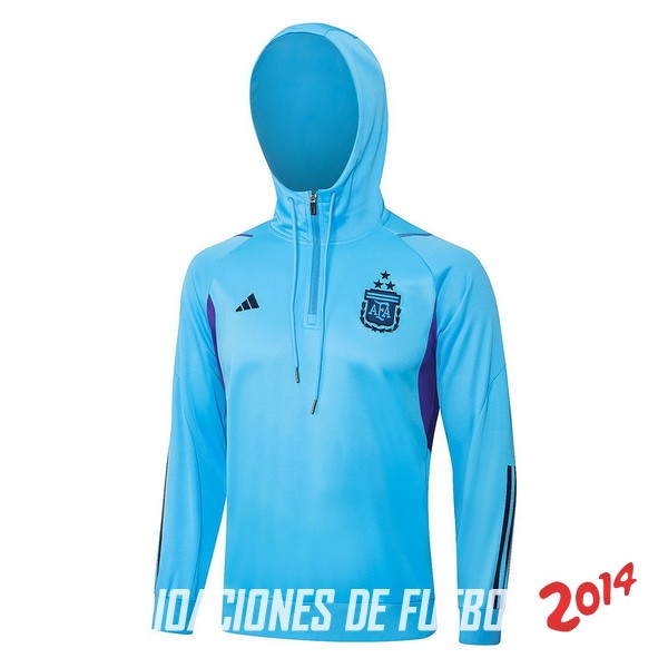 Chaqueta Con Capucha Argentina 2023 Azul