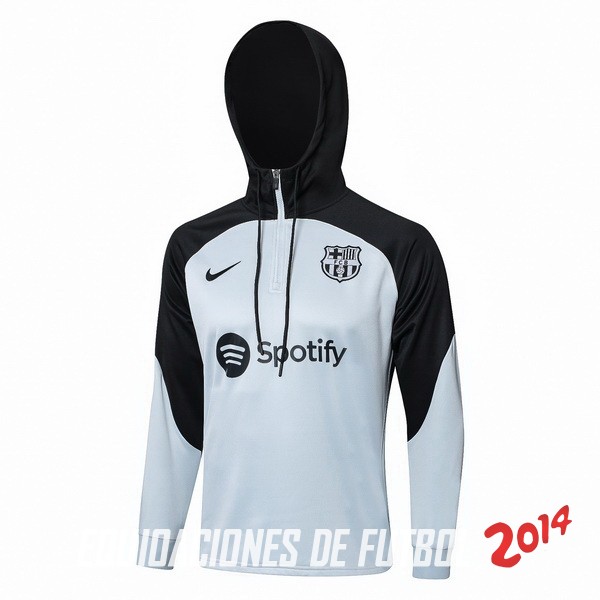 Chaqueta Con Capucha Barcelona 2023/2024 Negro Azul