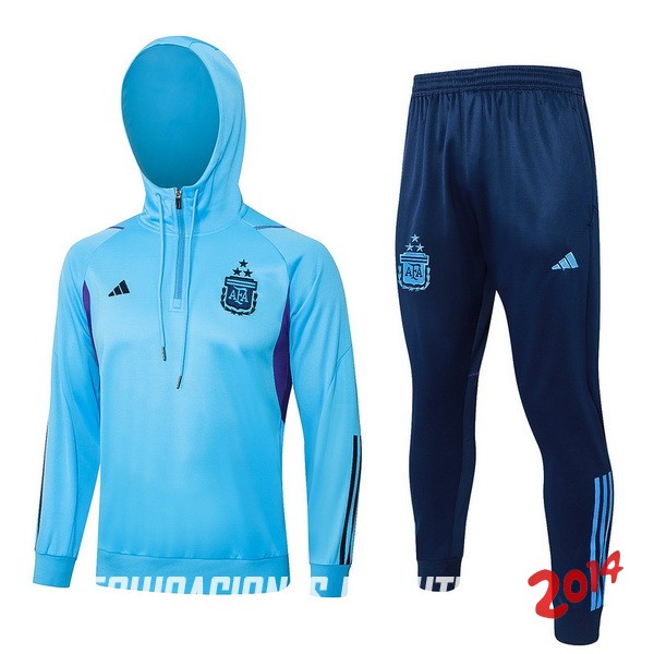 Conjunto Completo Chaqueta Con Capucha Argentina 2023 Azul