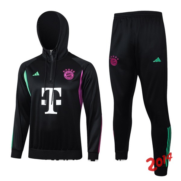 Conjunto Completo Chaqueta Con Capucha Bayern Múnich 2023/2024 Negro Purpura