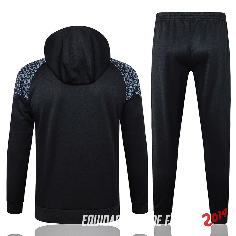 Conjunto Completo Chaqueta Con Capucha Borussia Dortmund 2023/2024 Negro Gris