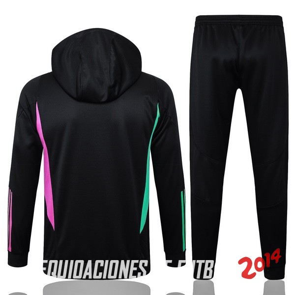Conjunto Completo Chaqueta Con Capucha Niños Bayern Múnich 2023 2024 Negro Purpura