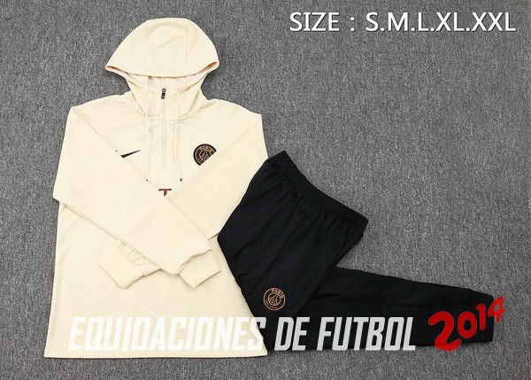 Conjunto Completo Chaqueta Con Capucha Niños Paris Saint Germain 2023 2024 Amarillo Negro