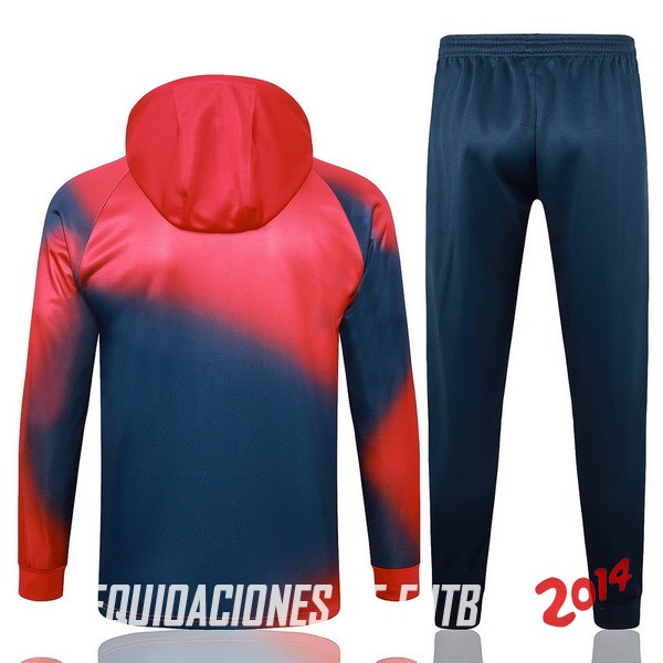 Conjunto Completo Chaqueta Con Capucha Niños Paris Saint Germain 2023 2024 Rojo Azul