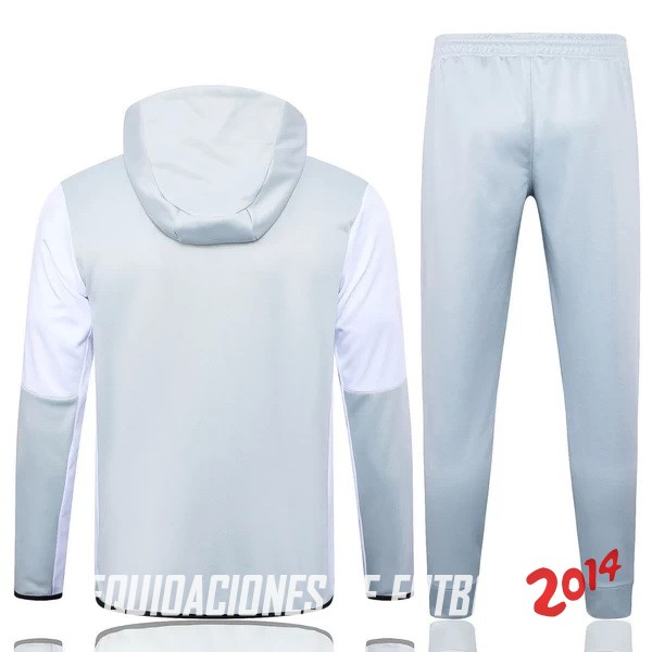Conjunto Completo Ropa Deportiva Con Cremallera Larga Al Nassr 2023/2024 Gris Blanco