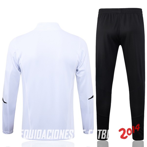Conjunto Completo Ropa Deportiva Con Cremallera Larga Bayern Múnich 2023/2024 Blanco Negro Purpura