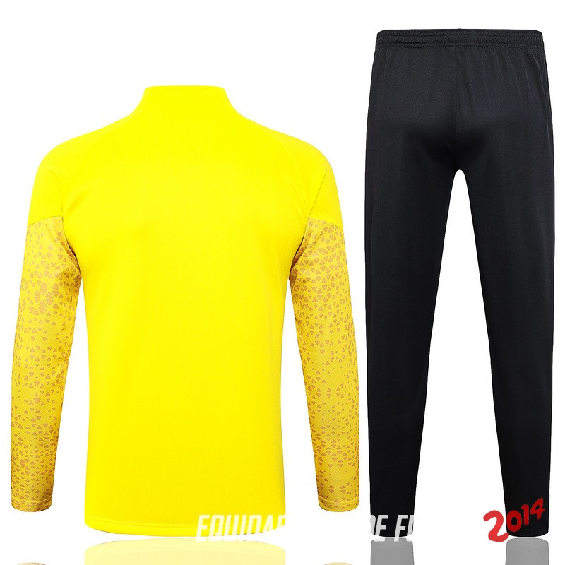 Conjunto Completo Ropa Deportiva Con Cremallera Larga Borussia Dortmund 2023/2024 Amarillo I Negro