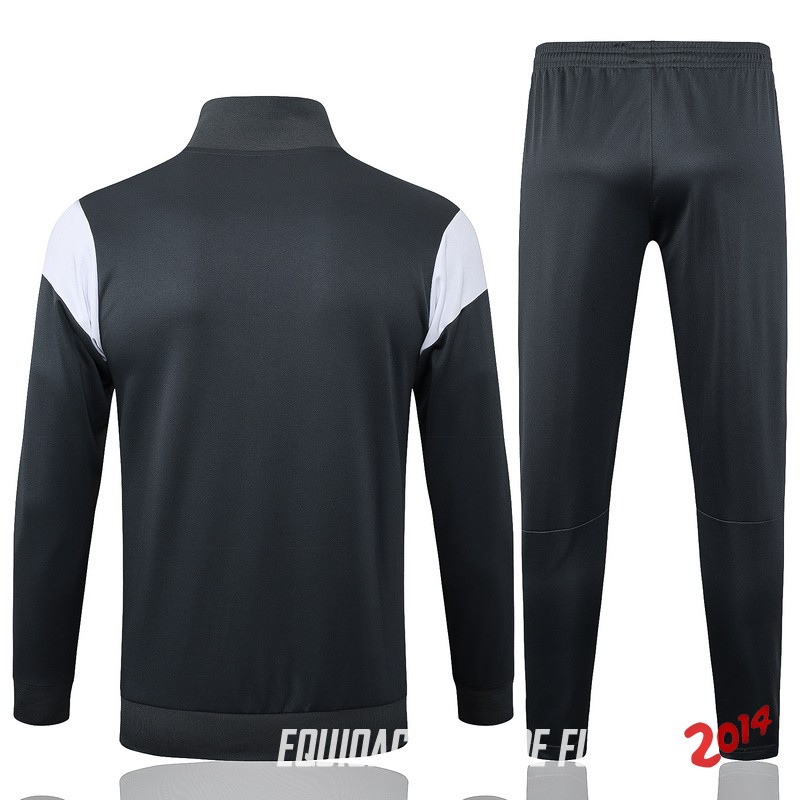 Conjunto Completo Ropa Deportiva Con Cremallera Larga Borussia Dortmund 2023/2024 Gris Amarillo