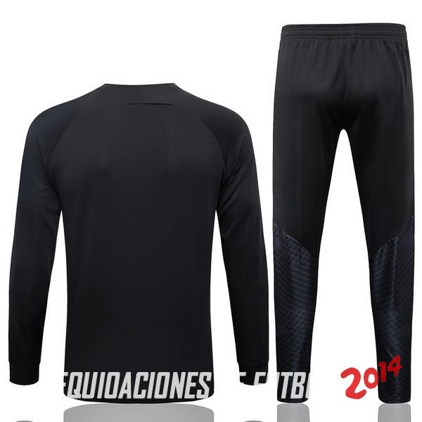 Conjunto Completo Ropa Deportiva Con Cremallera Larga Niños Paris Saint Germain 2023 2024 Negro
