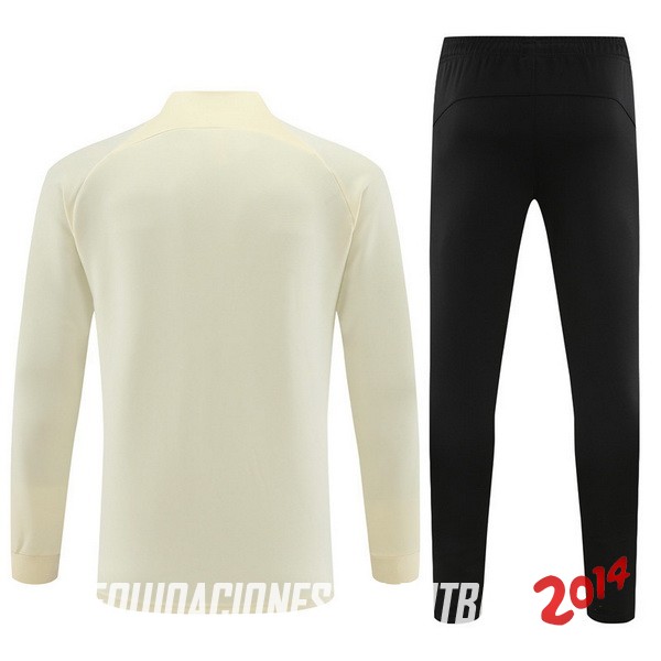 Conjunto Completo Ropa Deportiva Con Cremallera Larga Paris Saint Germain 2023/2024 Amarillo I Negro