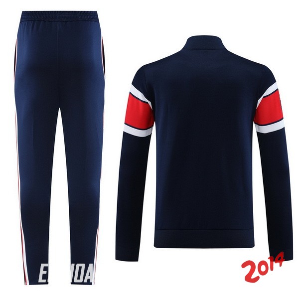 Conjunto Completo Ropa Deportiva Con Cremallera Larga Paris Saint Germain 2023/2024 Azul Rojo Blanco