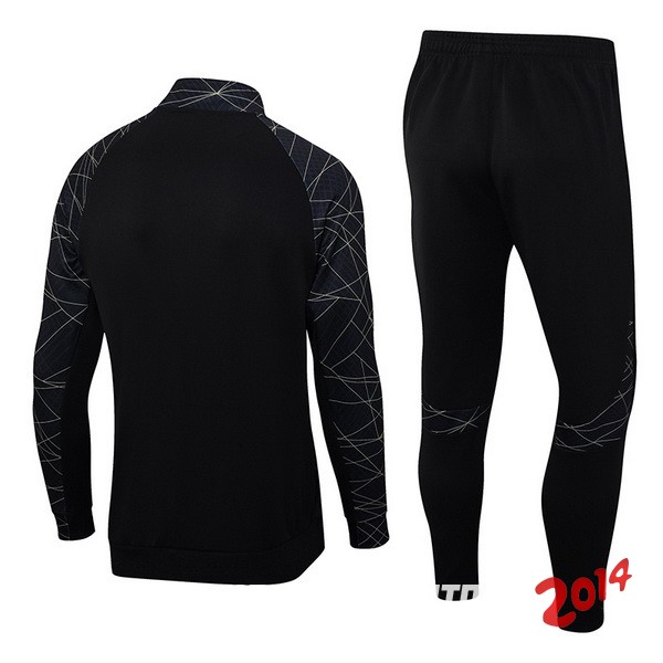 Conjunto Completo Ropa Deportiva Con Cremallera Larga Paris Saint Germain 2023/2024 Negro Gris