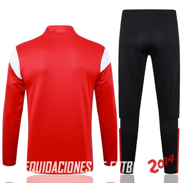 Conjunto Completo Sudadera Entrenamiento AC Milan 2023/2024 Rojo I Negro Blanco