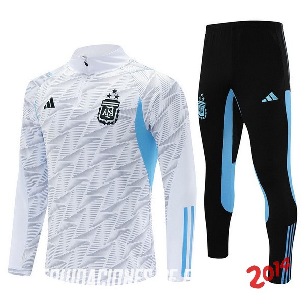 Conjunto Completo Sudadera Entrenamiento Argentina 2023 Blanco I Azul Negro