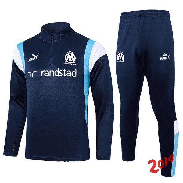 Conjunto Completo Sudadera Entrenamiento Marsella 2023/2024 Azul II Blanco