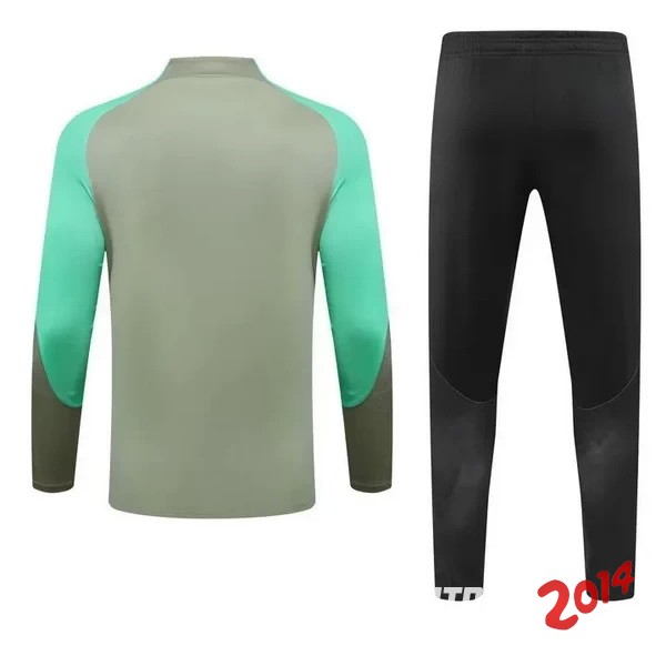 Conjunto Completo Sudadera Entrenamiento Niños Atlético Madrid 2023 2024 Verde