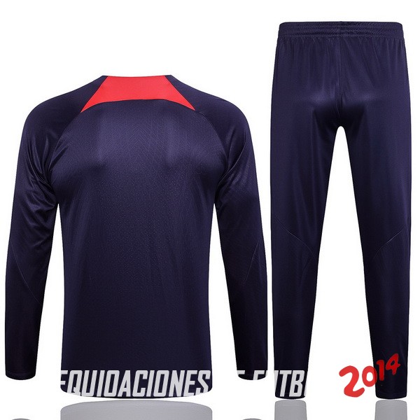 Conjunto Completo Sudadera Entrenamiento Niños Paris Saint Germain 2023 2024 Purpura II Rojo