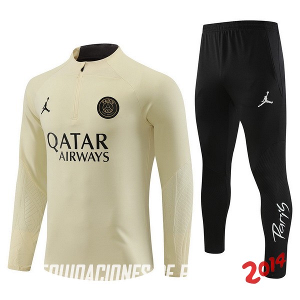 Conjunto Completo Sudadera Entrenamiento Paris Saint Germain 2023/2024 Amarillo Negro