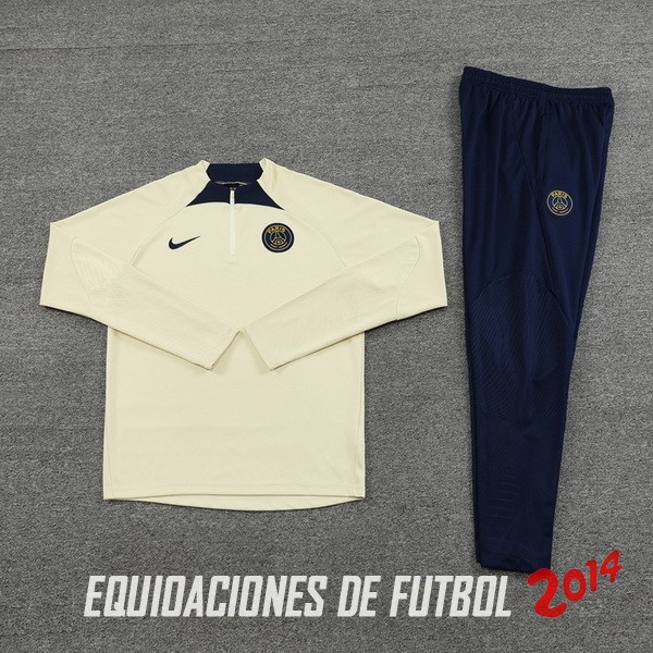 Conjunto Completo Sudadera Entrenamiento Paris Saint Germain 2023/2024 Amarillo Negro