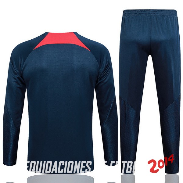 Conjunto Completo Sudadera Entrenamiento Paris Saint Germain 2023/2024 Azul I Marino Rojo