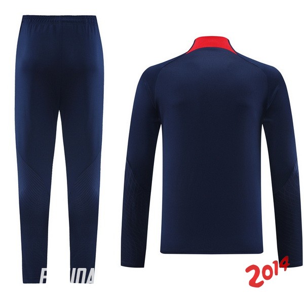 Conjunto Completo Sudadera Entrenamiento Paris Saint Germain 2023/2024 Azul Marino II Rojo