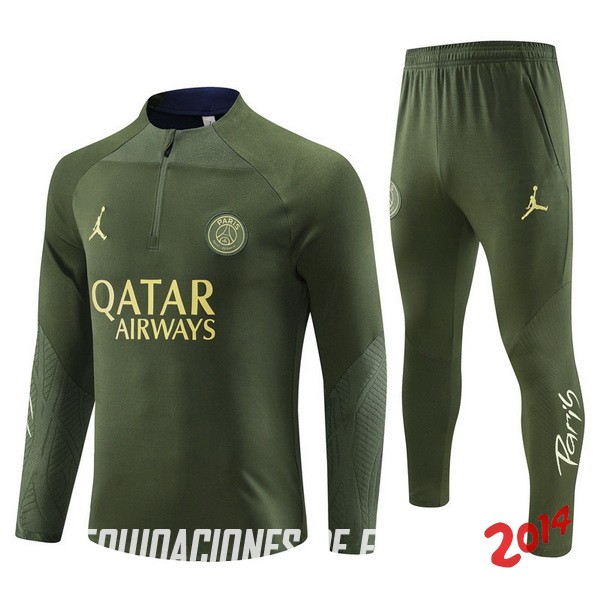 Conjunto Completo Sudadera Entrenamiento Paris Saint Germain 2023/2024 Verde