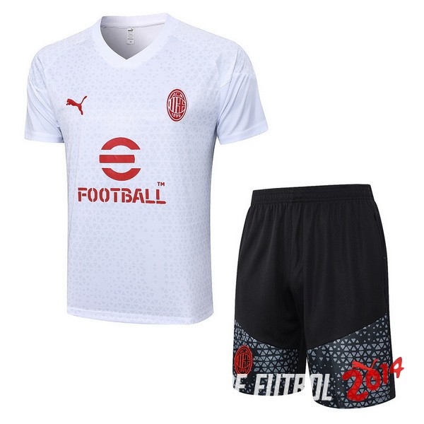 Entrenamiento Conjunto Completo AC Milan 2023/2024 Blanco Negro Rojo