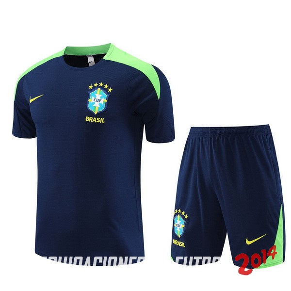 Entrenamiento Conjunto Completo Brasil 2024 Azul Marino Verde