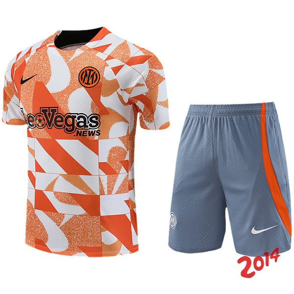 Entrenamiento Conjunto Completo Inter Milán 2023/2024 Naranja Blanco Gris