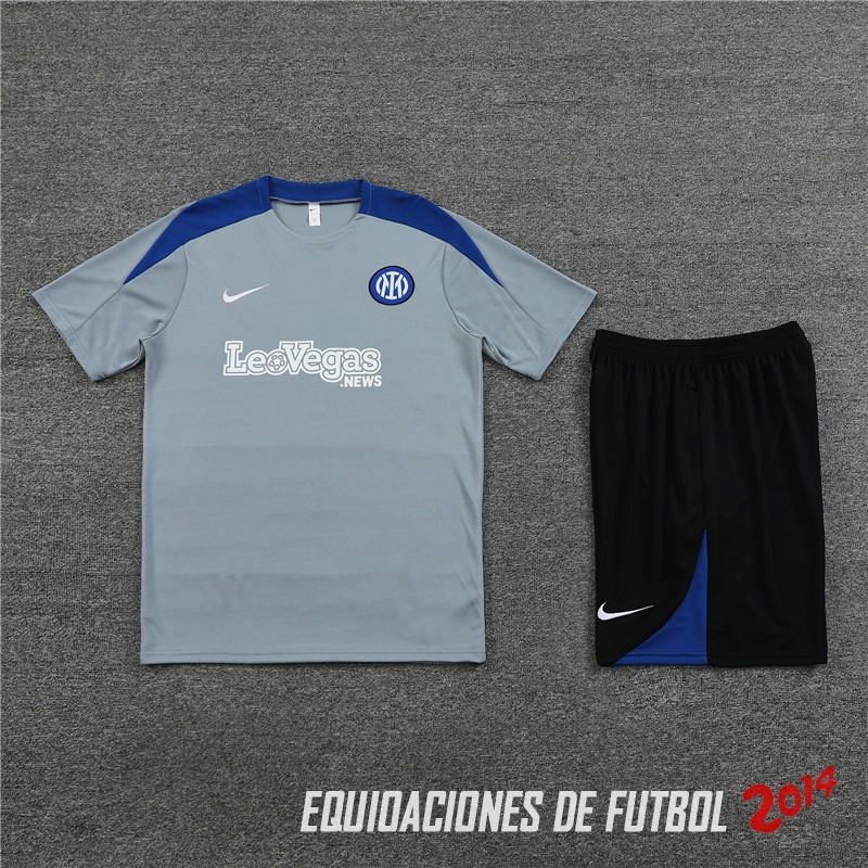 Entrenamiento Conjunto Completo Niños Inter Milán 2023 2024 Gris Negro Azul