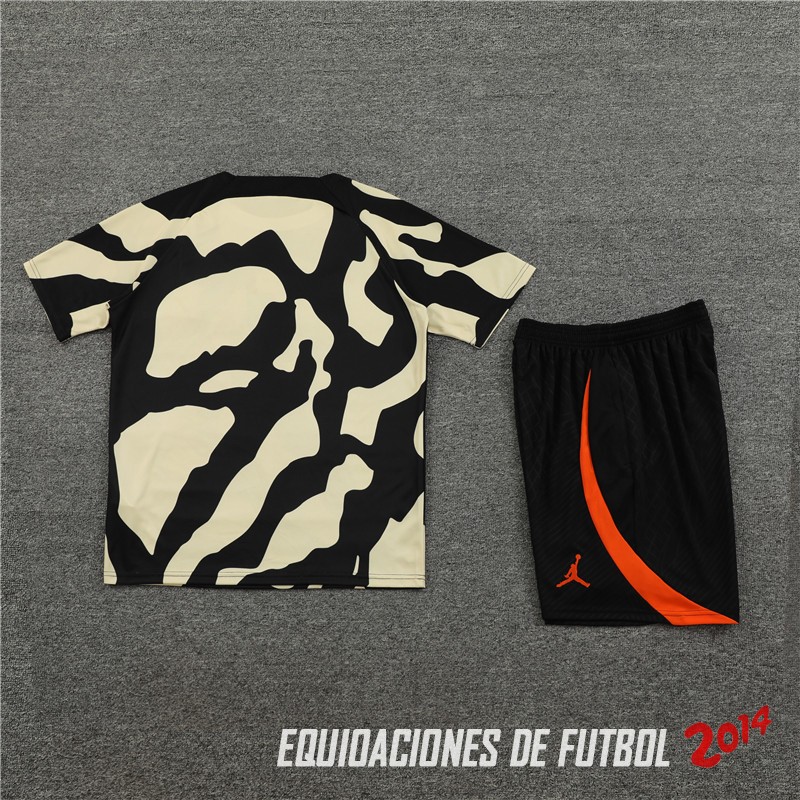 Entrenamiento Conjunto Completo Niños Paris Saint Germain 2023 2024 Amarillo Negro Naranja