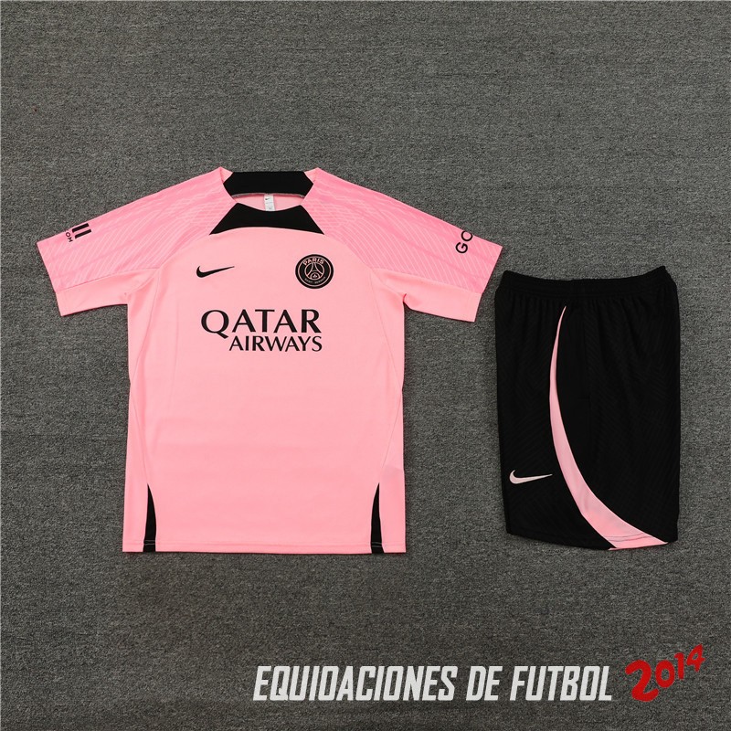 Entrenamiento Conjunto Completo Niños Paris Saint Germain 2023 2024 Rosa Negro
