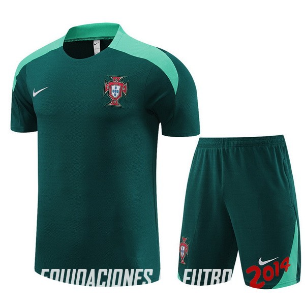 Entrenamiento Conjunto Completo Niños Portugal 2024 Verde