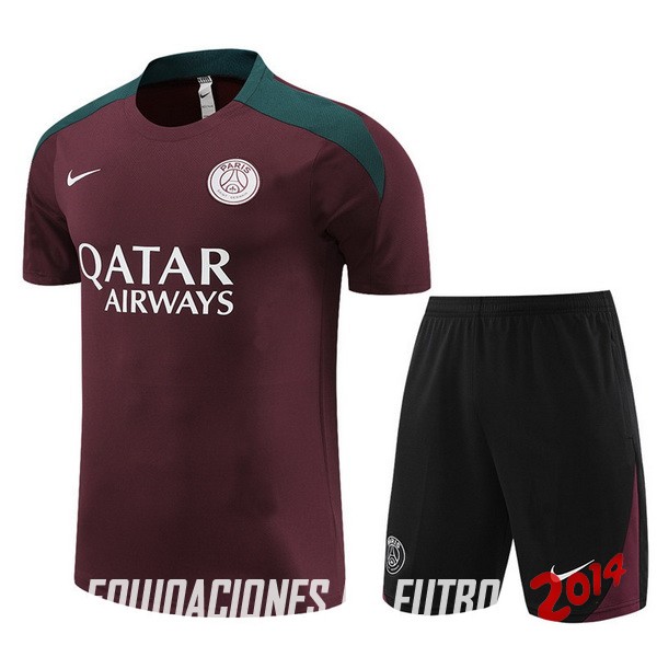 Entrenamiento Conjunto Completo Paris Saint Germain 2023/2024 Borgona Negro