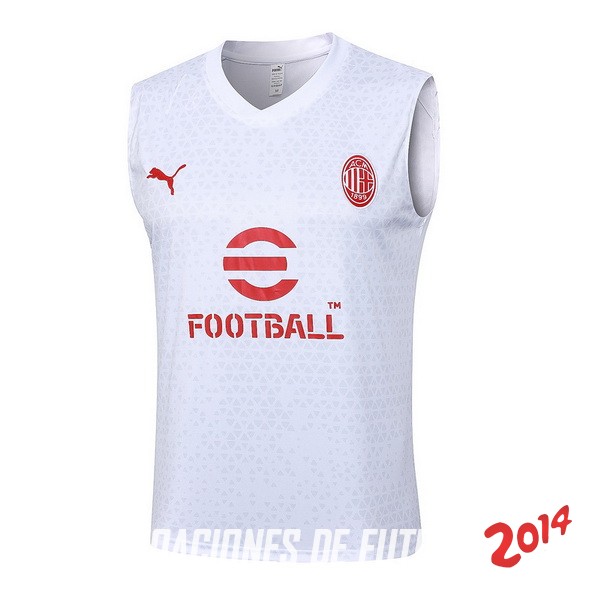 Entrenamiento Sin Mangas AC Milan 2023/2024 Blanco Rojo