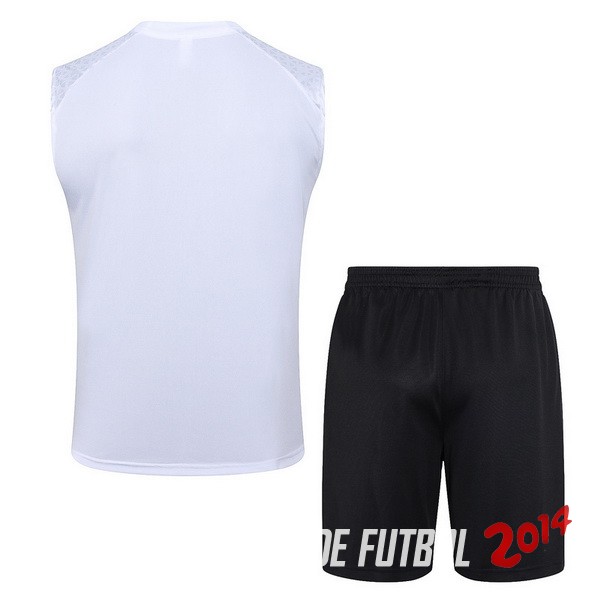 Entrenamiento Sin Mangas Conjunto Completo AC Milan 2023/2024 Blanco Rojo Negro