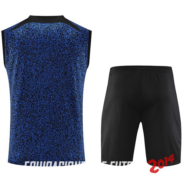Entrenamiento Sin Mangas Conjunto Completo Inter Milán 2023/2024 Azul Amarillo Negro