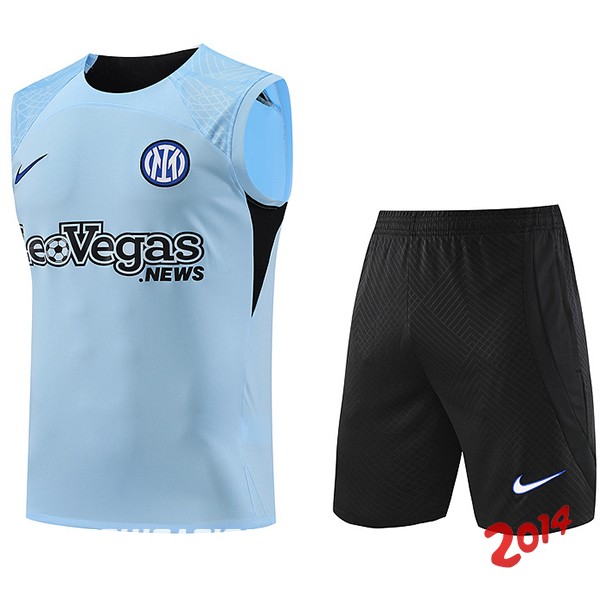 Entrenamiento Sin Mangas Conjunto Completo Inter Milán 2023/2024 Azul Negro