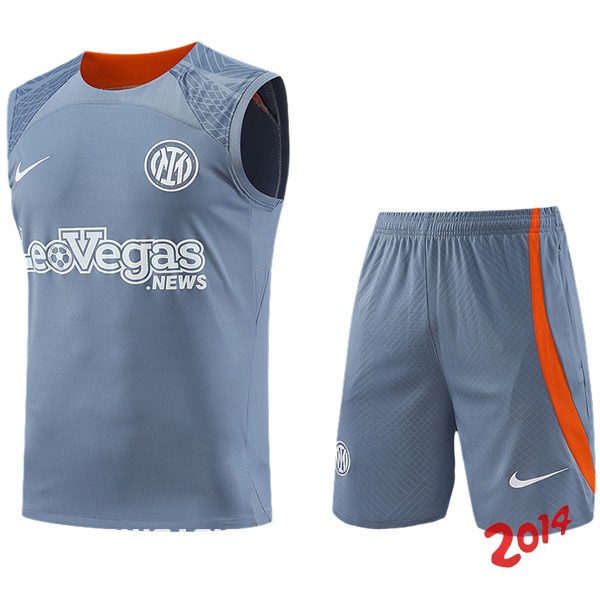 Entrenamiento Sin Mangas Conjunto Completo Inter Milán 2023/2024 Gris