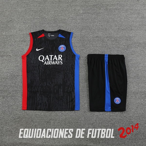 Entrenamiento Sin Mangas Conjunto Completo Paris Saint Germain 2023/2024 Gris Rojo Azul