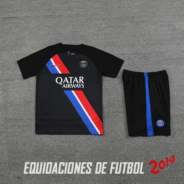 Entrenamiento Sin Mangas Conjunto Completo Paris Saint Germain 2023/2024 Negro Rojo Azul