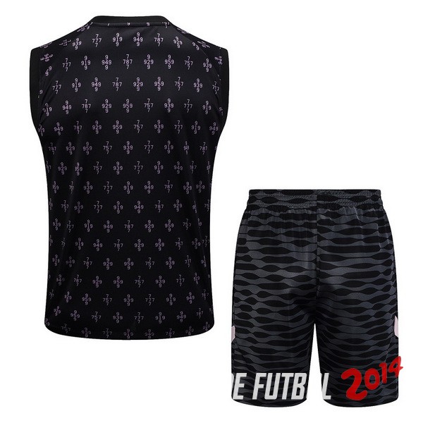 Entrenamiento Sin Mangas Conjunto Completo Paris Saint Germain 2023/2024 Negro Rosa Blanco