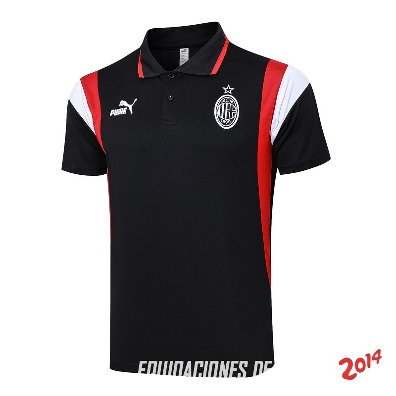 Polo AC Milan 2023/2024 Negro Rojo Blanco