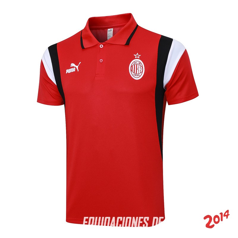 Polo AC Milan 2023/2024 Rojo Negro Blanco