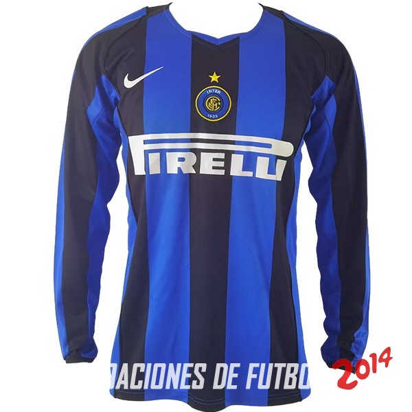 Retro Camiseta De Inter Milán Primera Manga Larga 2004 2005