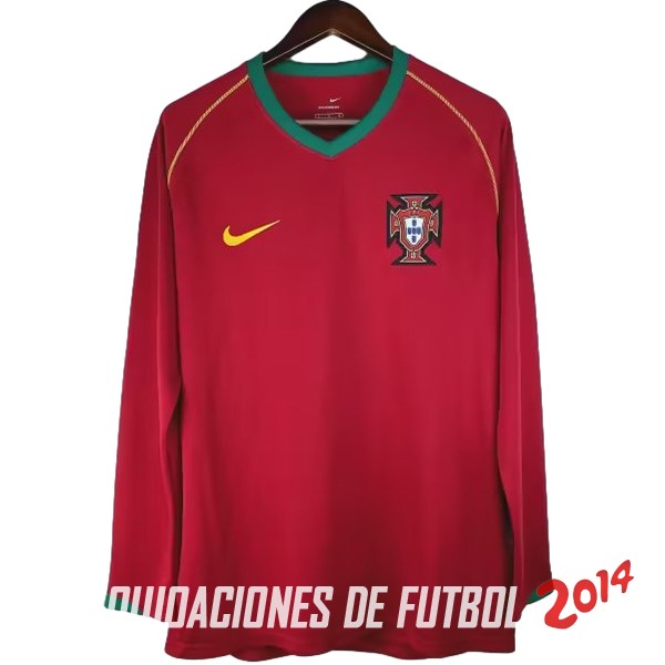 Retro Camiseta De Manga Larga Portugal Primera 2006