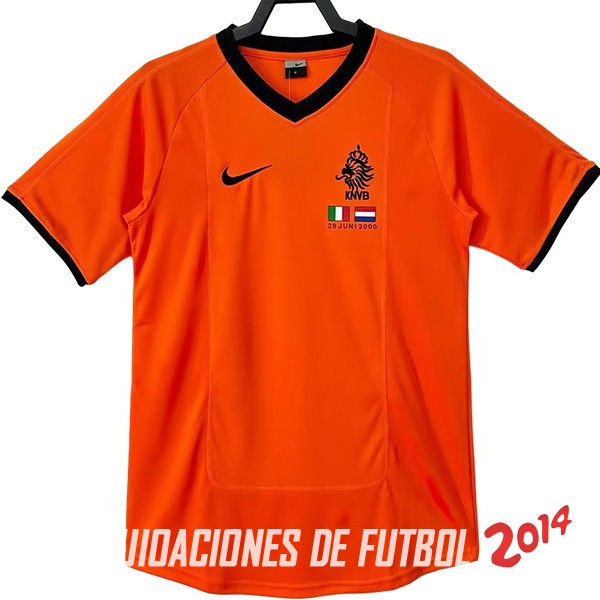 Retro Camiseta De Países Bajos Primera 2000